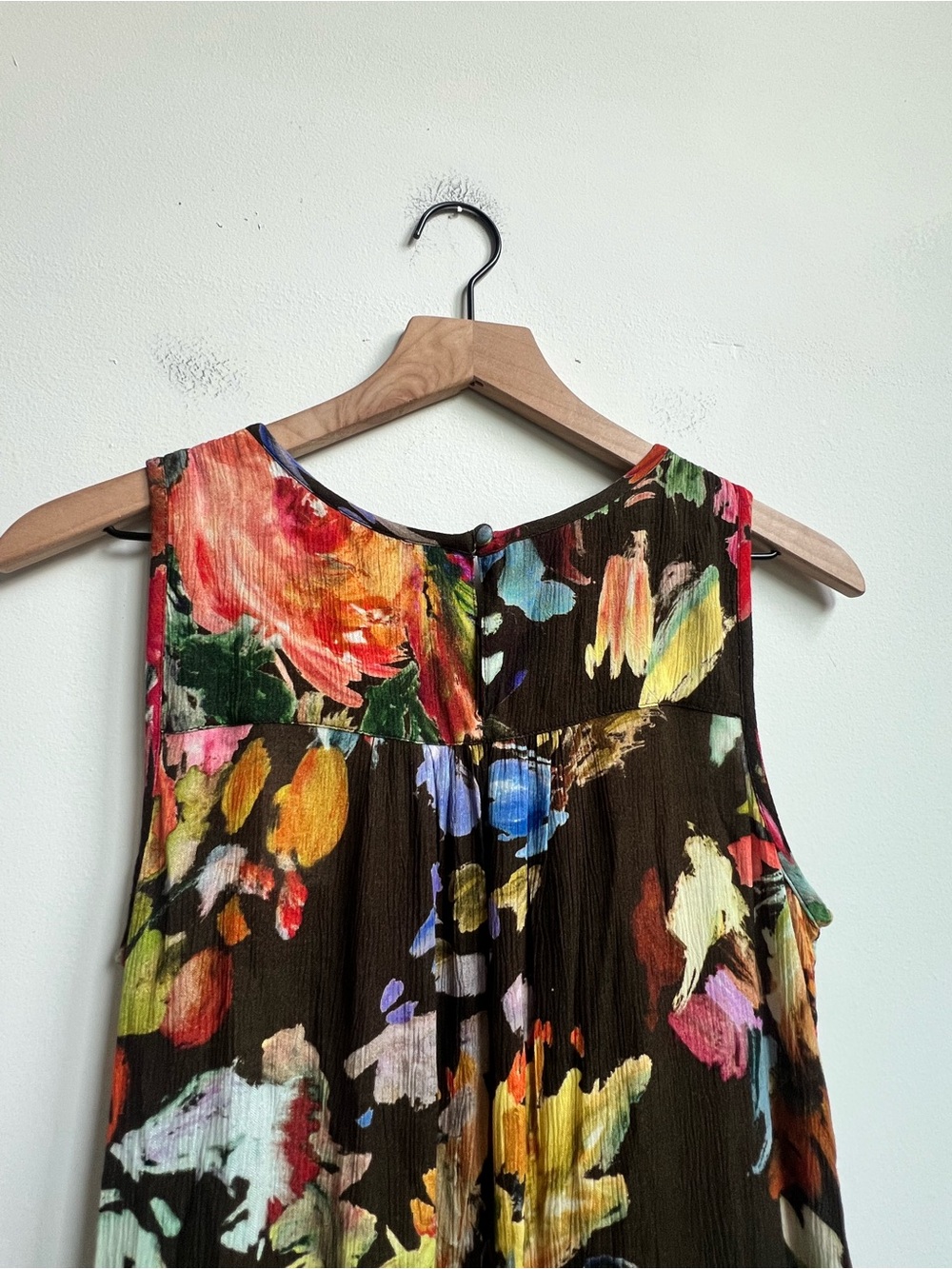 New Soft Surroundings Rosalie Maxi Dress Floral Watercolor Gauze SP Resort Boho - Picture 13 of 16